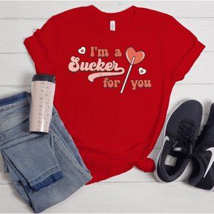 I'm A Sucker For You Valentine's Day Bella + Canvas TShirt